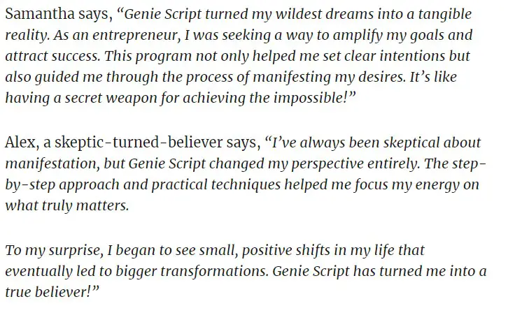 The Genie Script Reviews