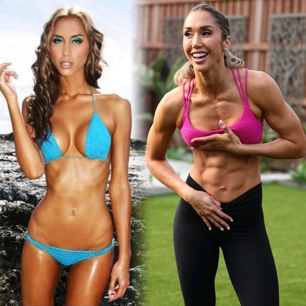 Chontel Duncan before and after workout