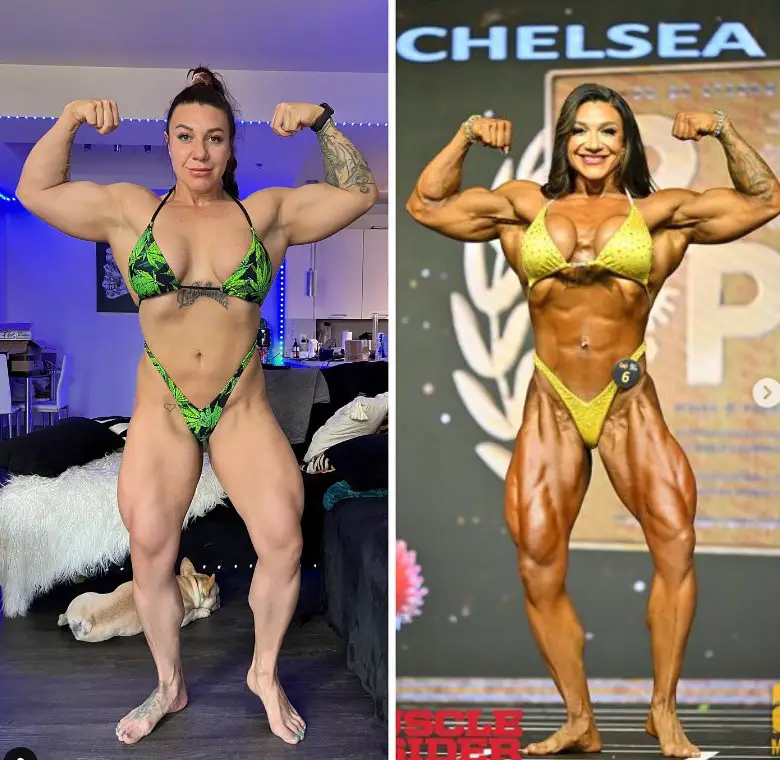 Chelsea Dion, left, on April 2023, and right in September 2023 (Source: Instagram)