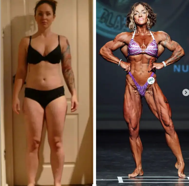 Jo Kelly before and after seven years (Source: Instagram)
