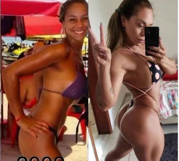 Marcelle Cypriano before and after (Source: Instagram)