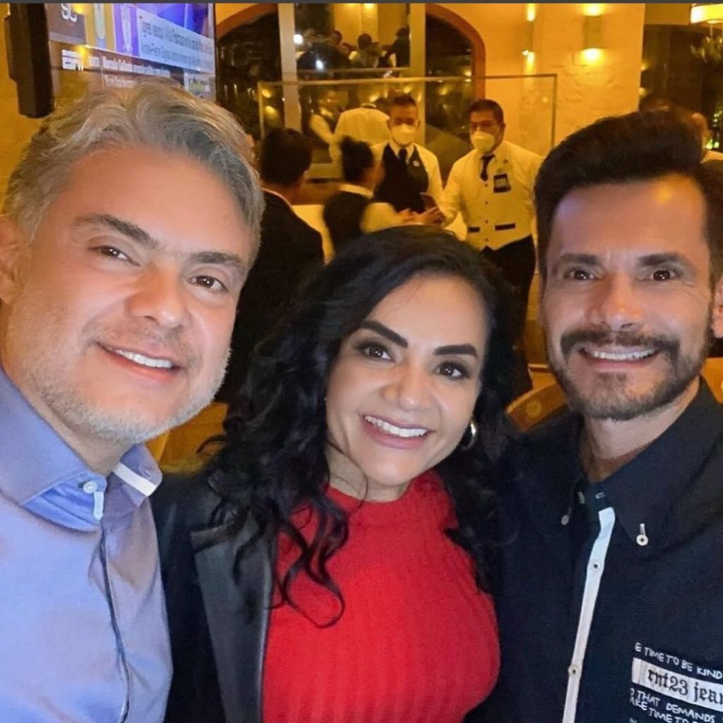Actress De La Garza With TV Producer Baldomero Tamez And Reynaldo Lopez
