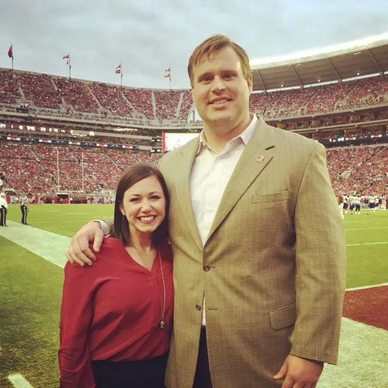 Katie Britt and her husband, Wesley, a former NFL player