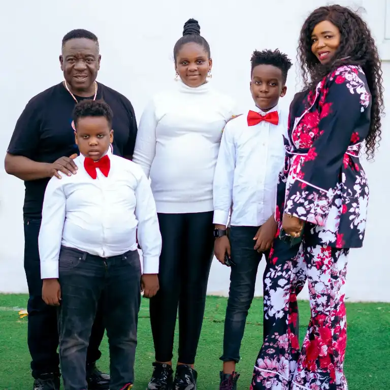 Okafor welcomed five children with his second wife, Stella