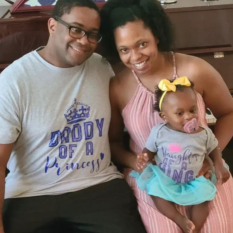 Aaron's brother, Cleve Jr. with his wife Alana, and their daughter