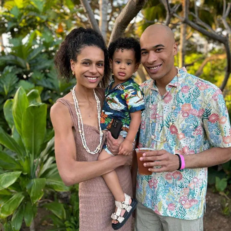 Bri Porter with her husband, Reece Bader, and son, Kai