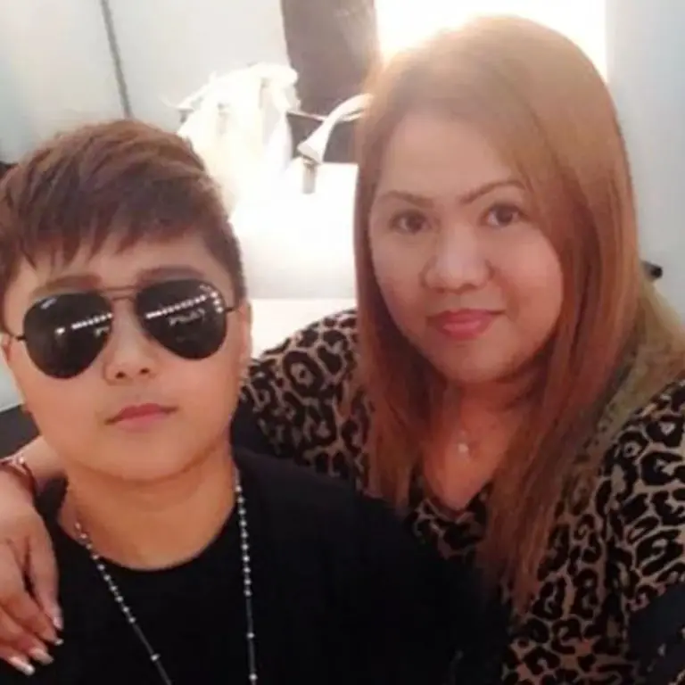 Filipino singer Zyrus and his mother, Racquel