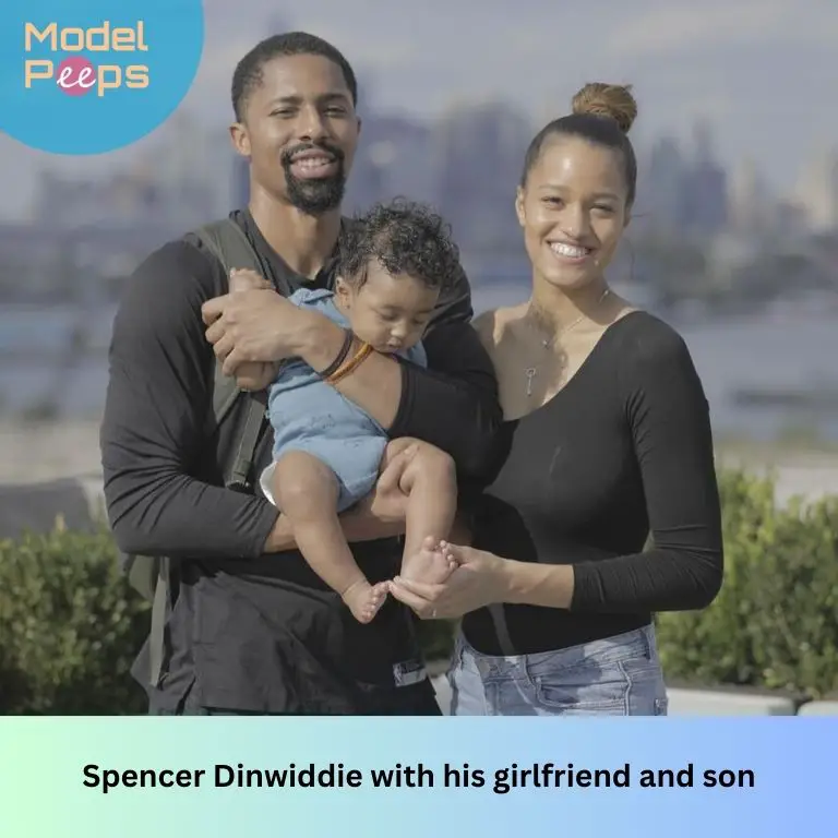 Spencer Dinwiddie with his girlfriend and son
