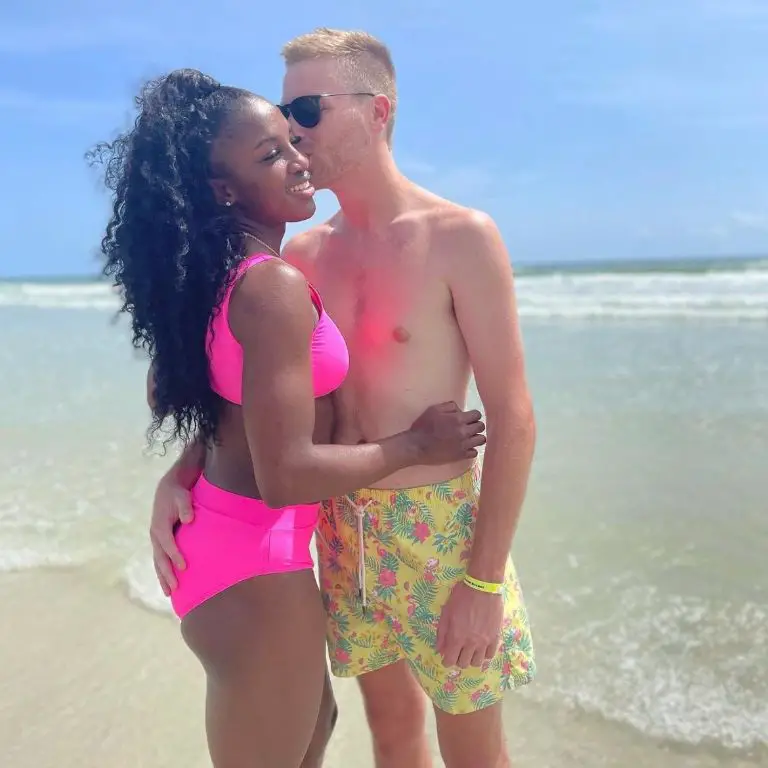 Jackie Young with her alleged white boyfriend