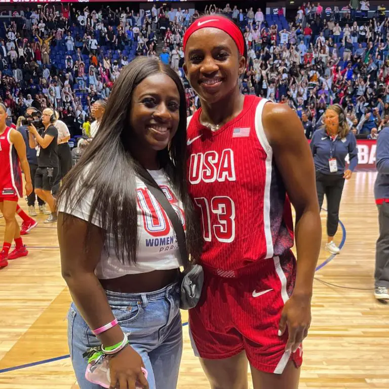 WNBA player Jackie with her younger sister, Kiare